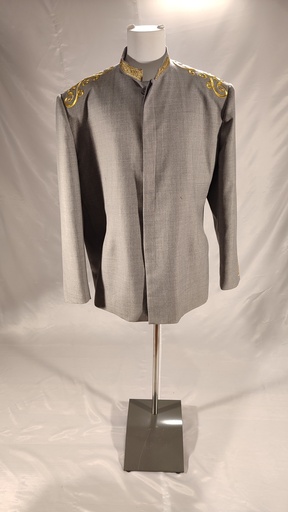 [OP05711] Chaqueta militar gris con pasamanería dorado
