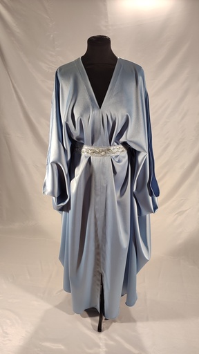 [OP05763] Vestido tipo túnica de raso azul