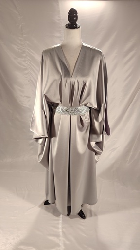 [OP05764] Vestido tipo túnica de raso azul (copia)