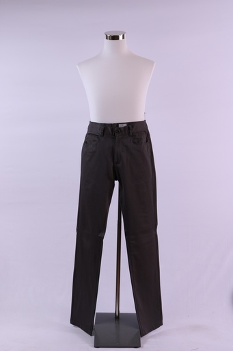 [OP05908] Pantalón gris satinado con motivo de cuadros 