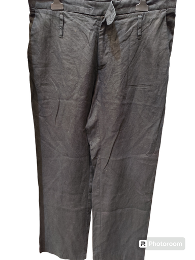 [OP05924] Pantalón negro chino lino