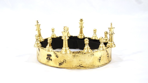 [OP05976] Corona dorada rey piezas de ajedrez