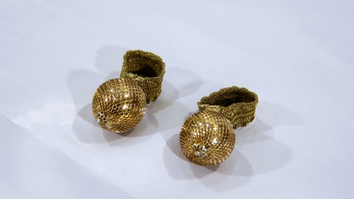 [OP05982] Anillo esfera dorada Rey y Reina