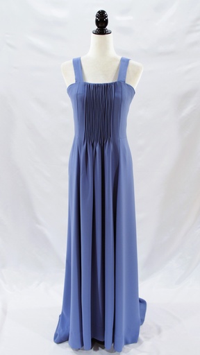 [OP05991] Vestido chenilla azul pieza reina invertida dorada (copia)