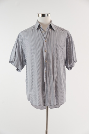 [OP01041] Camisa cuadros bolsillo delantero