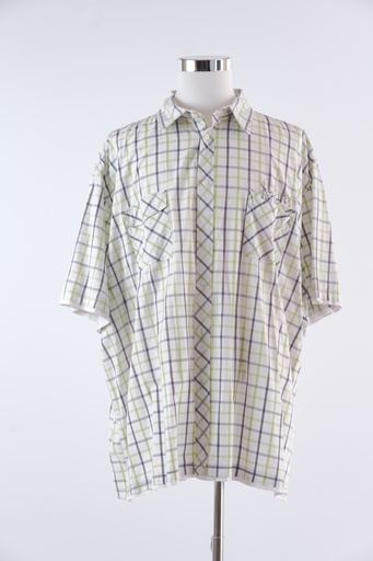[OP01038] Camisa cuadros bolsillos delanteros