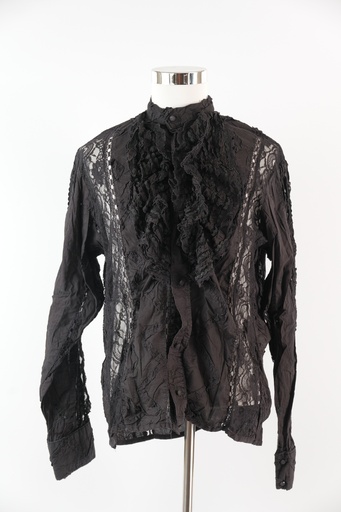 [OP02642] Camisa de encajes cuello mao