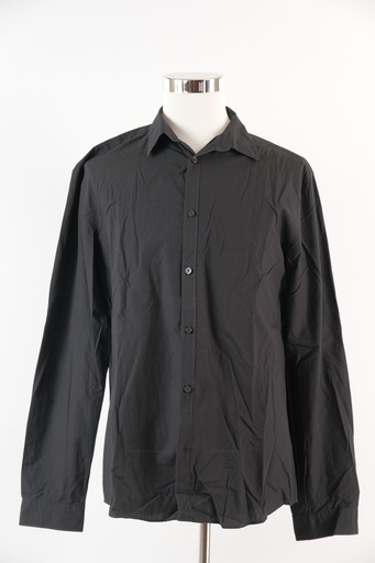 [OP02651] Camisa de vestir negra lisa