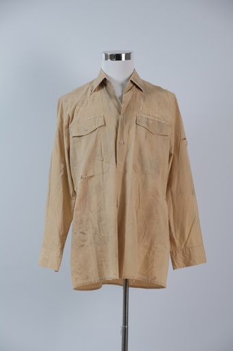 [OP03170] Camisa militar marrón ambientada