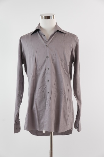 [OP02681] Camisa vestir H Gris rayas negras