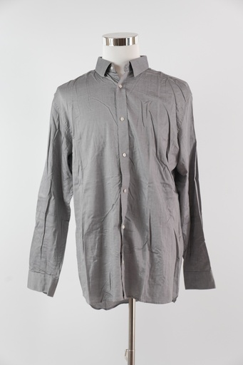 [OP02666] Camisa vestir H satinada gris azulado