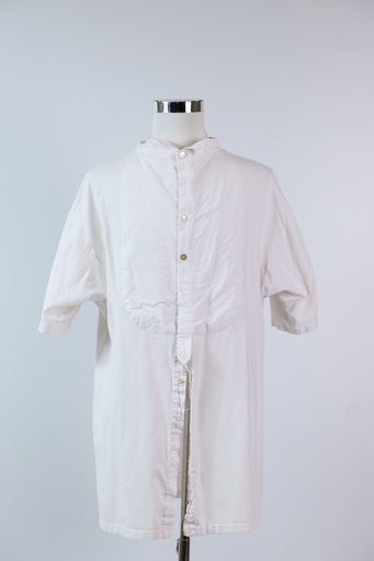 [OP03309] Camiseta tipo camisa cuello smoking y pechera algodón