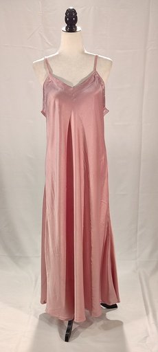 [OP01933] Camisón largo satén tirantes rosa
