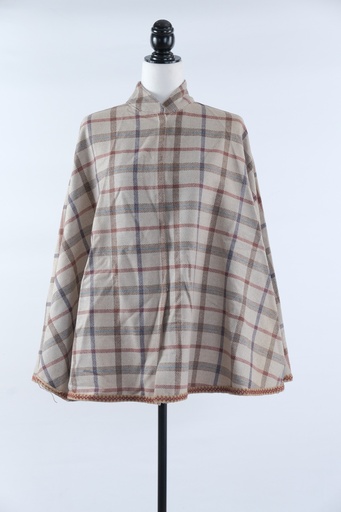 [OP02033] Capelina fin S.XIX tejido liso y cuadros