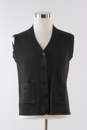[OP02553] Chaleco punto negro botones