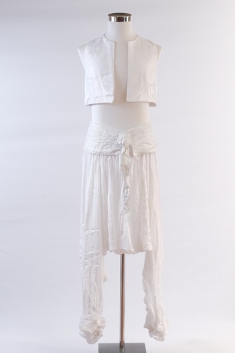 [OP01469] Chaleco devoré blanco forrado