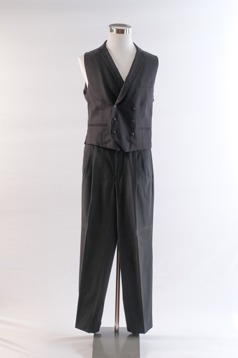 [OP01453] Chaleco cuello smoking negro