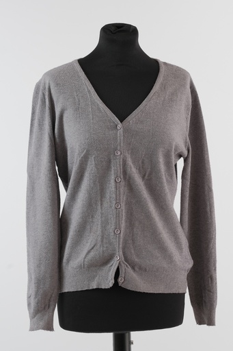 [OP02845] Chaqueta punto gris manga larga