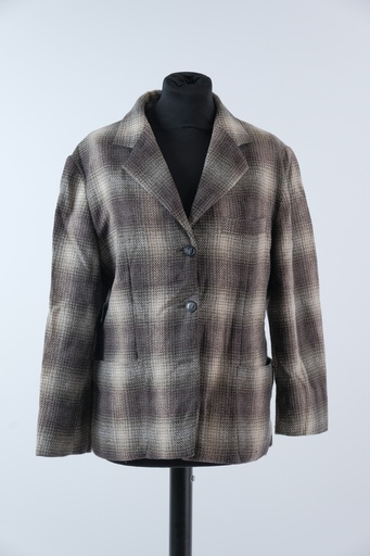 [OP02757] Americana  marrón cuadros