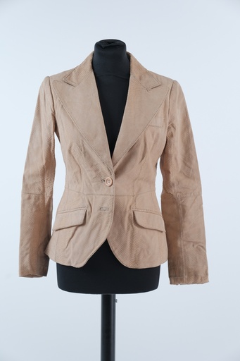[OP02787] Americana beige piel de serpiente